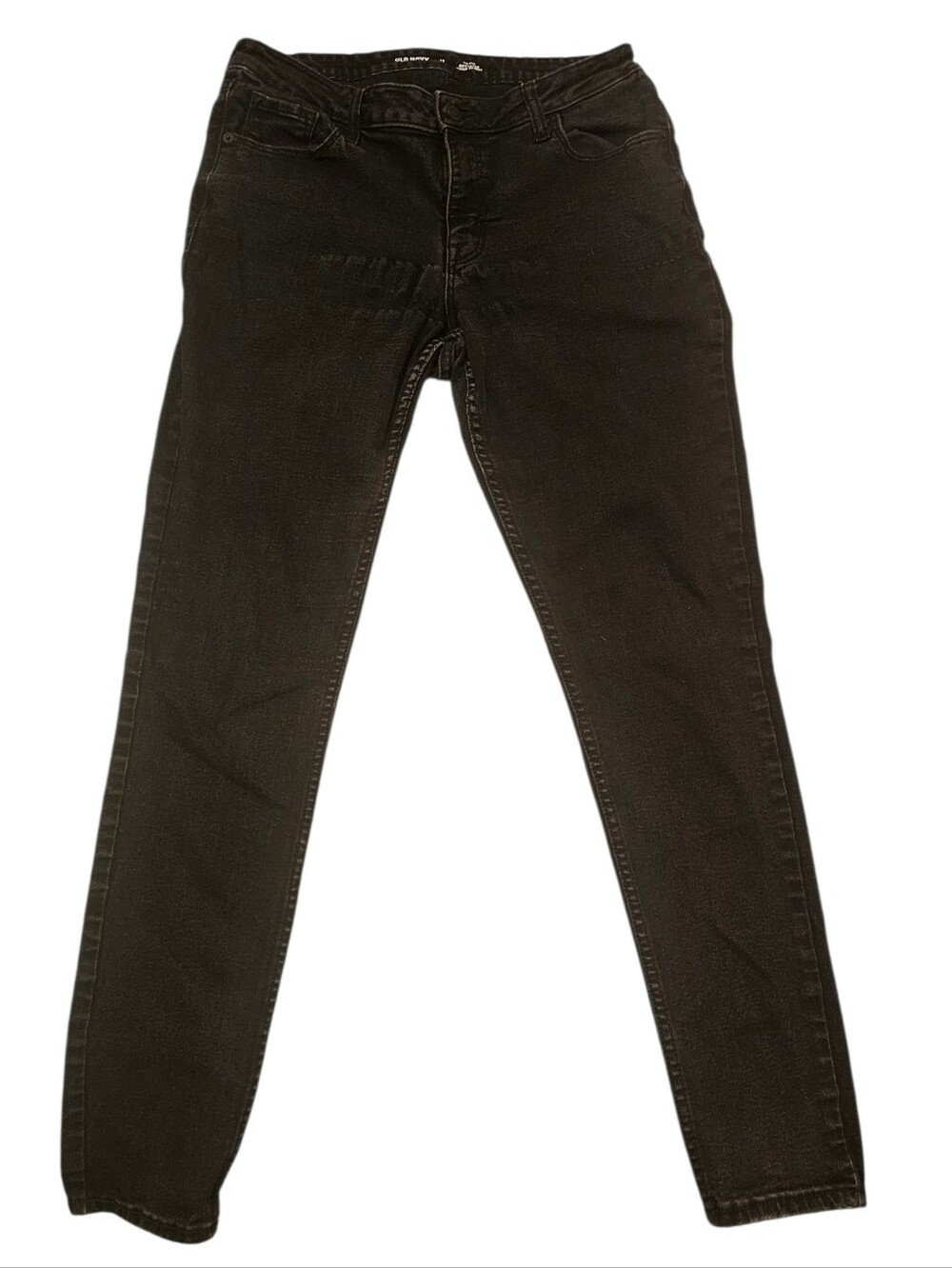 Old Navy Mid Rise Rockstar Super Skinny  Black Jeans Womens Size 12 Long